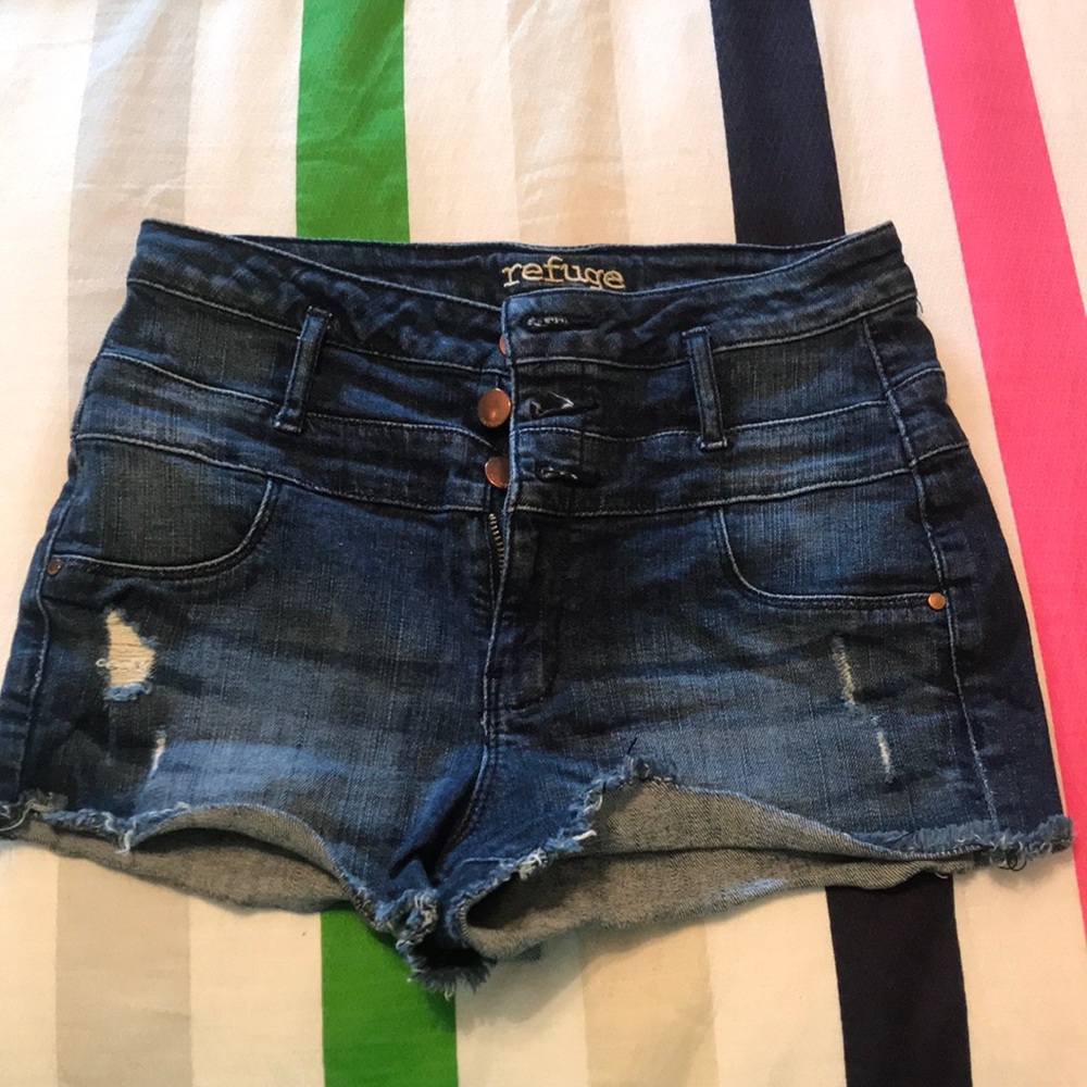 High rise Jean shorts